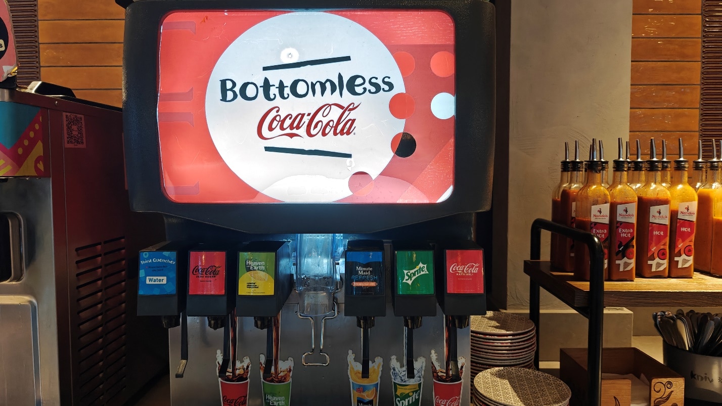 Bottomless soft drink options at Nando’s Miri