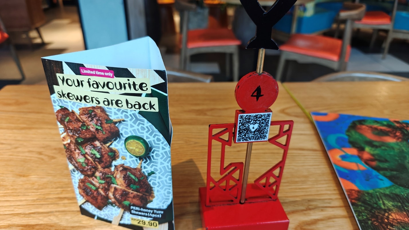 Scan barcode at Nando’s for menu access