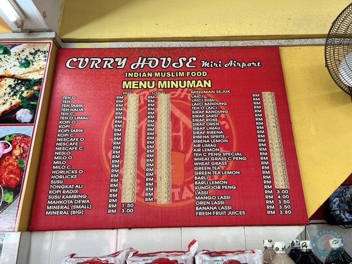 Curry House Miri Airport Drink Menu