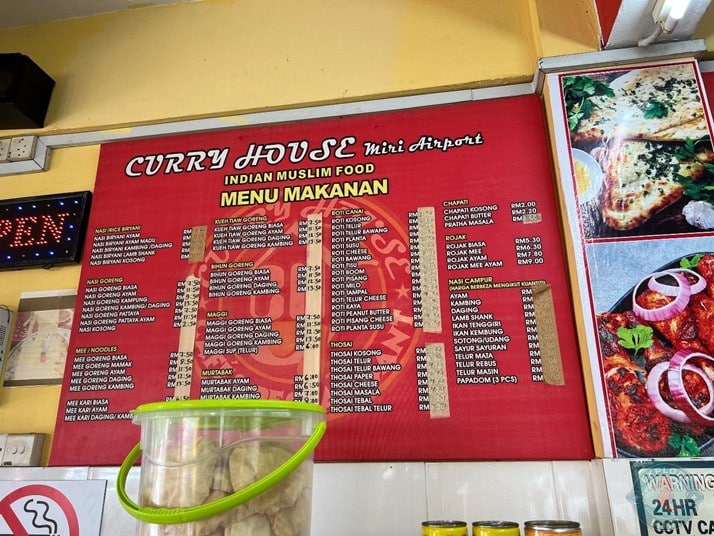 Curry House Miri Airport Food Menu