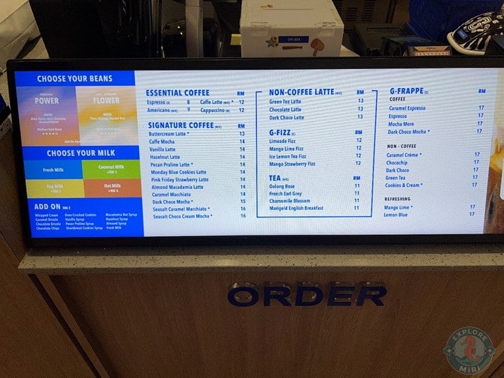 Gigi Coffee Bintang Megamall Menu