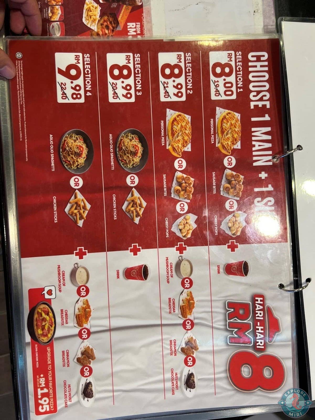 Menu of Pizza Hut Bintang Megamall meal deals
