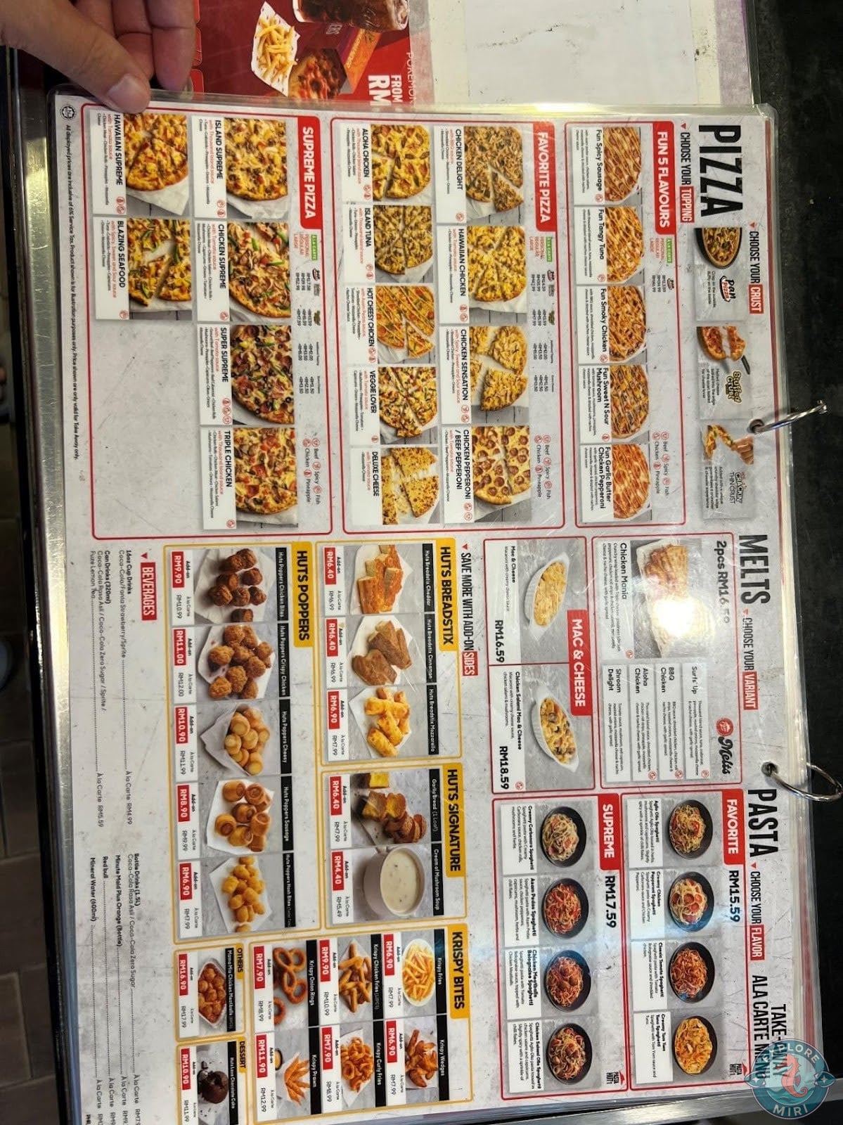 Menu of Pizza Hut Bintang Megamall