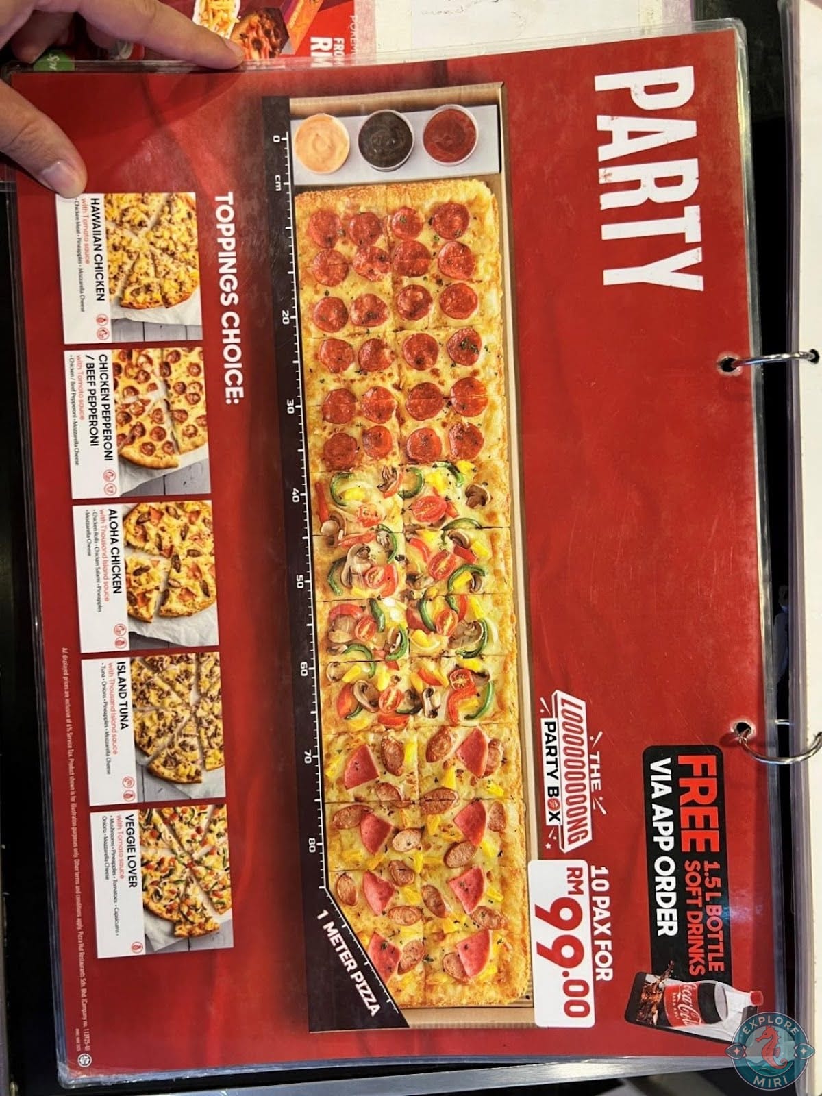 Pizza Hut also offers a meter long variant