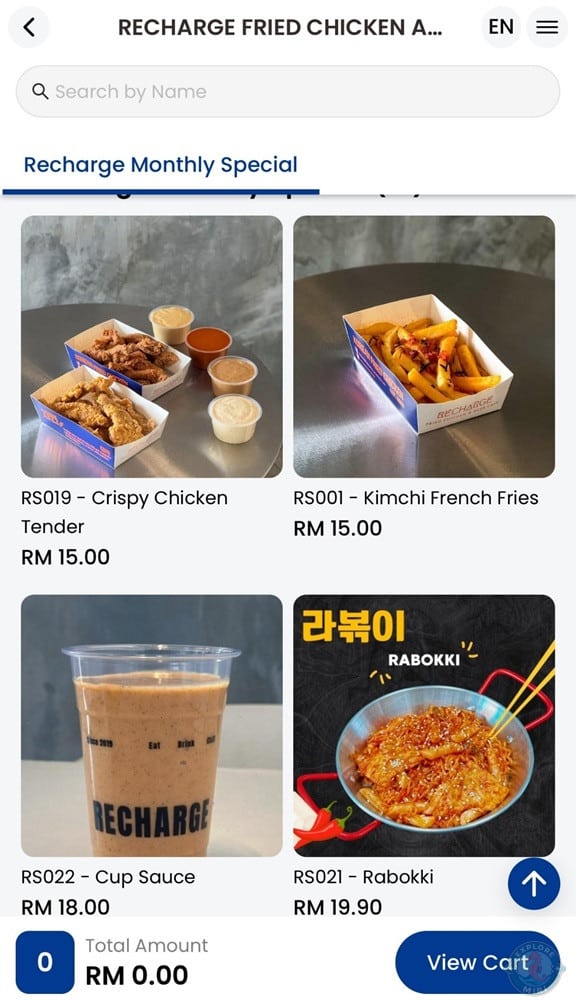 Recharge Miri Monthly Special Menu