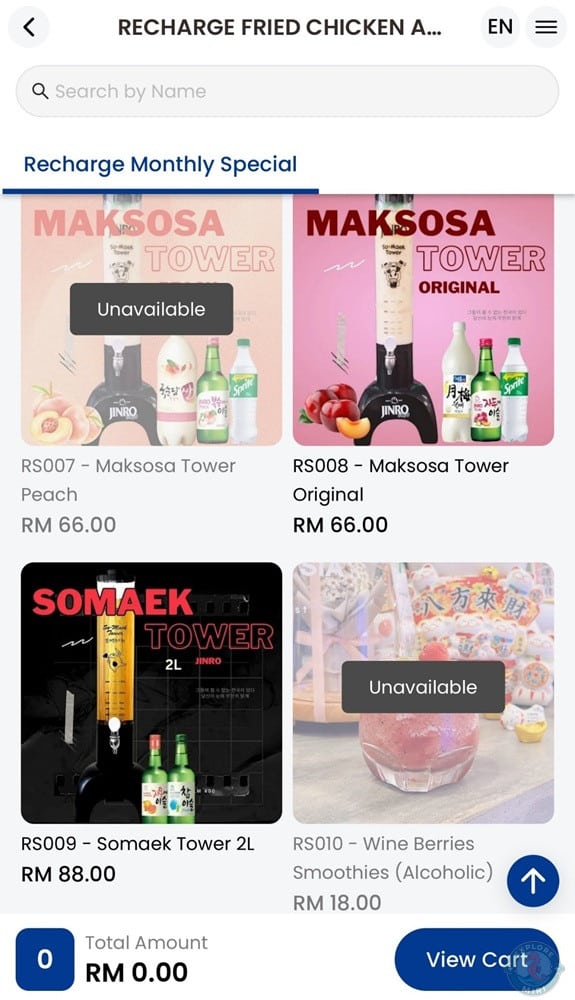 Recharge Miri Monthly Special Menu