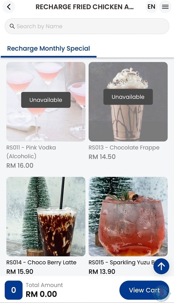 Recharge Miri Monthly Special Menu