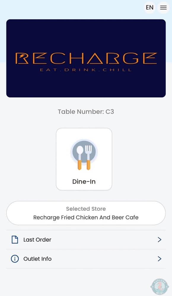 Recharge Miri Scan QR for Menu and Order