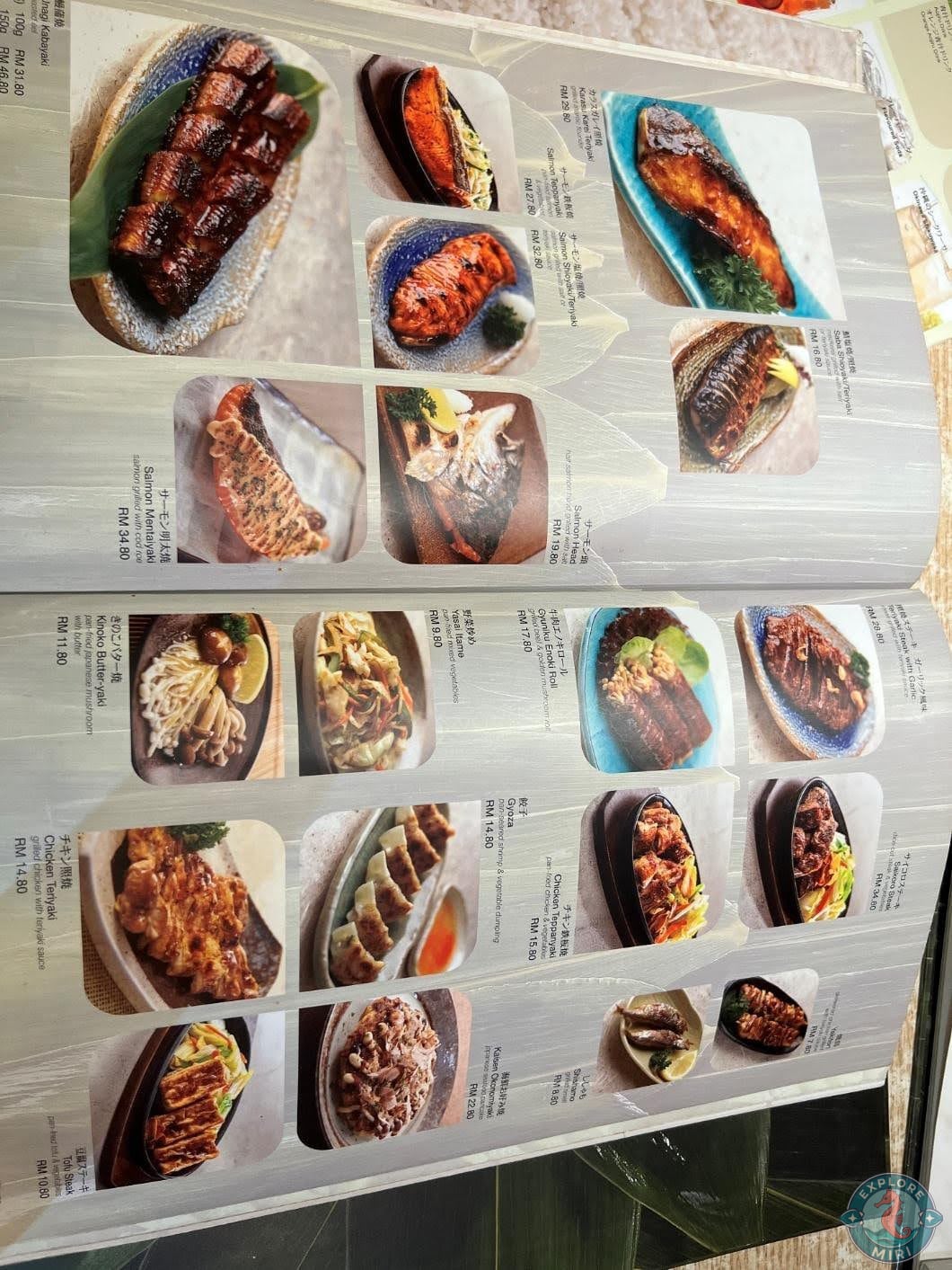 Temaki hand rolls and Yakimono menu again