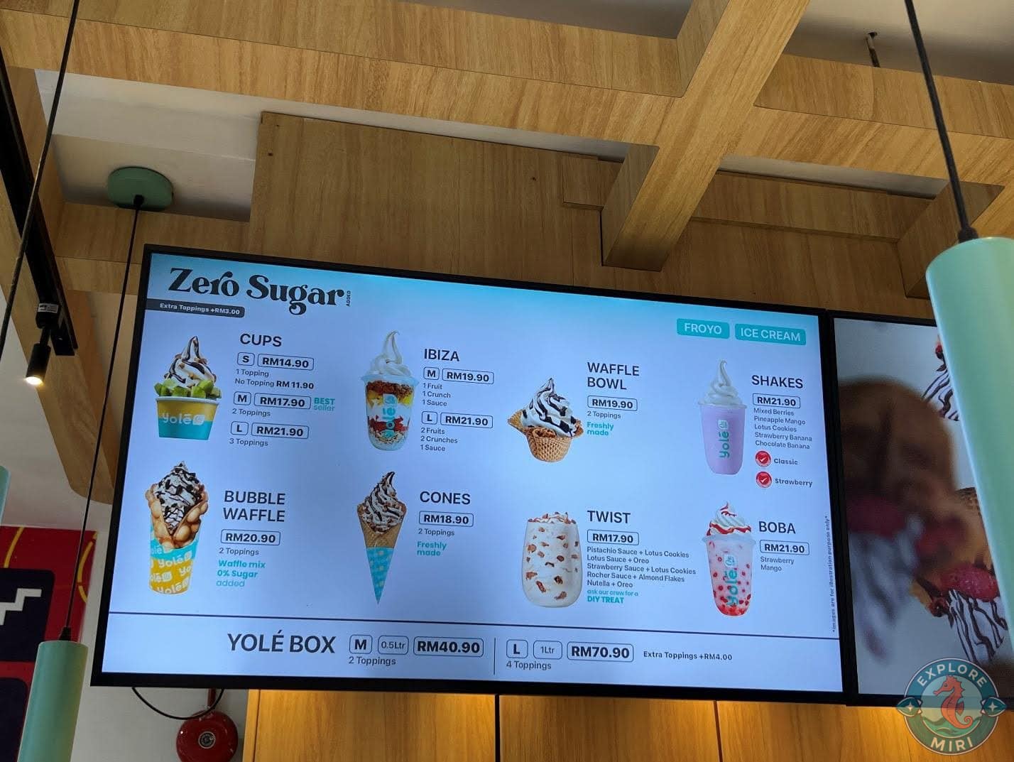 Yole Bintang Megamall menu