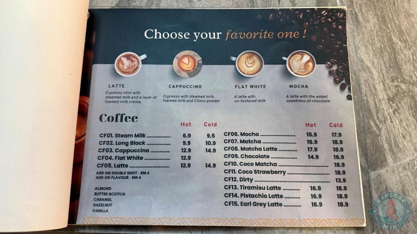 coffee menu