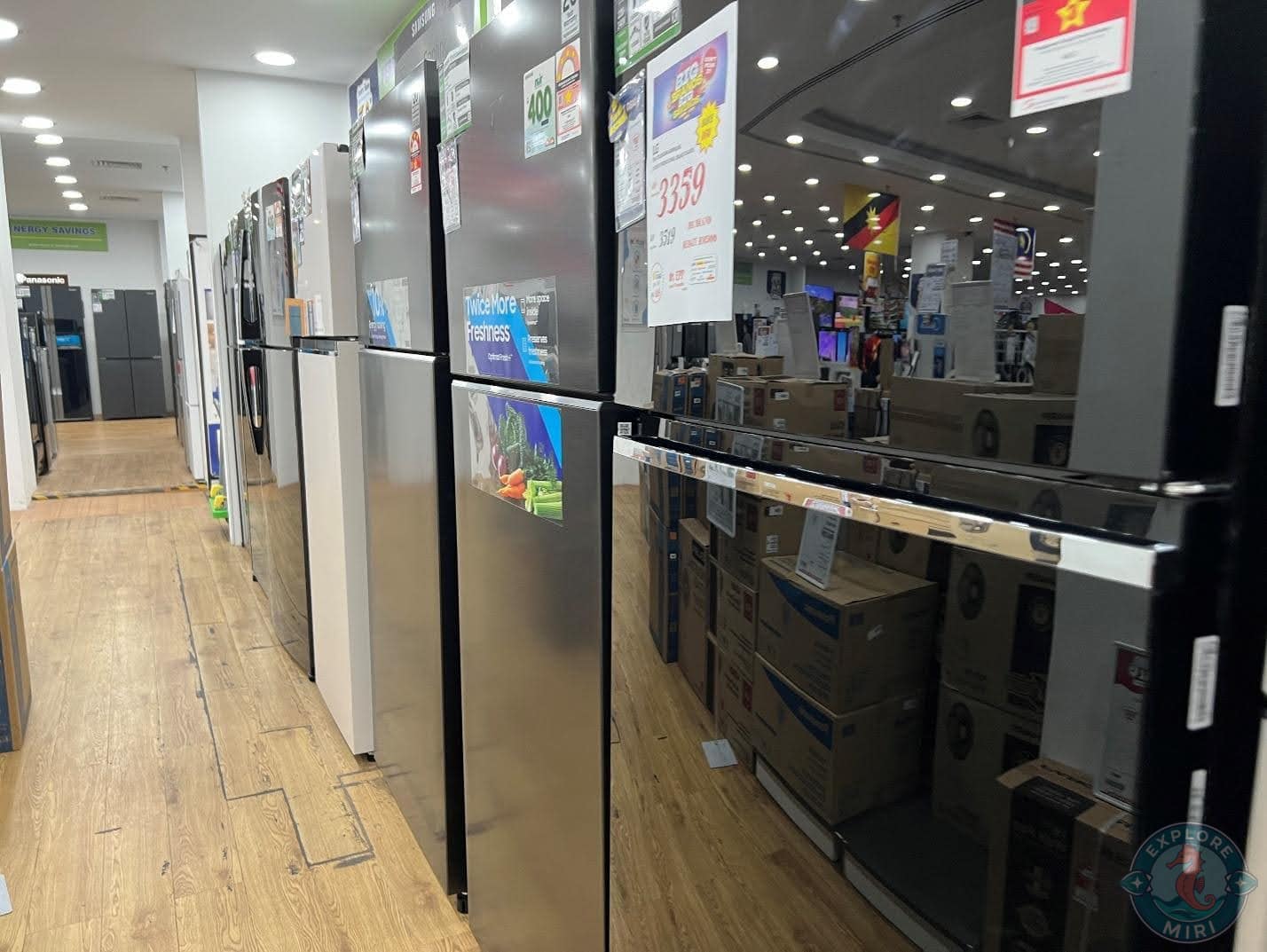 different designs in fridge section