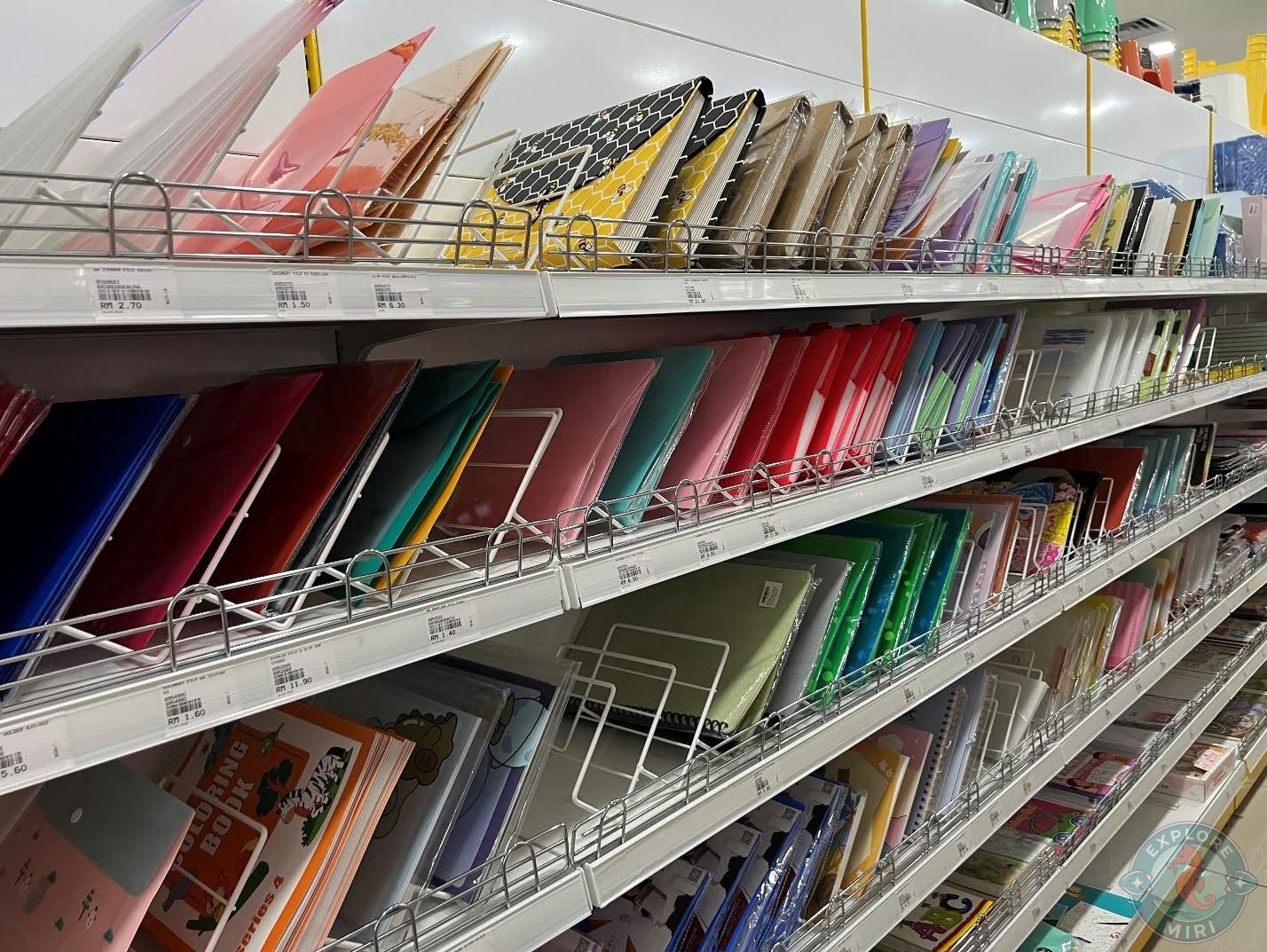 row of files and organizers