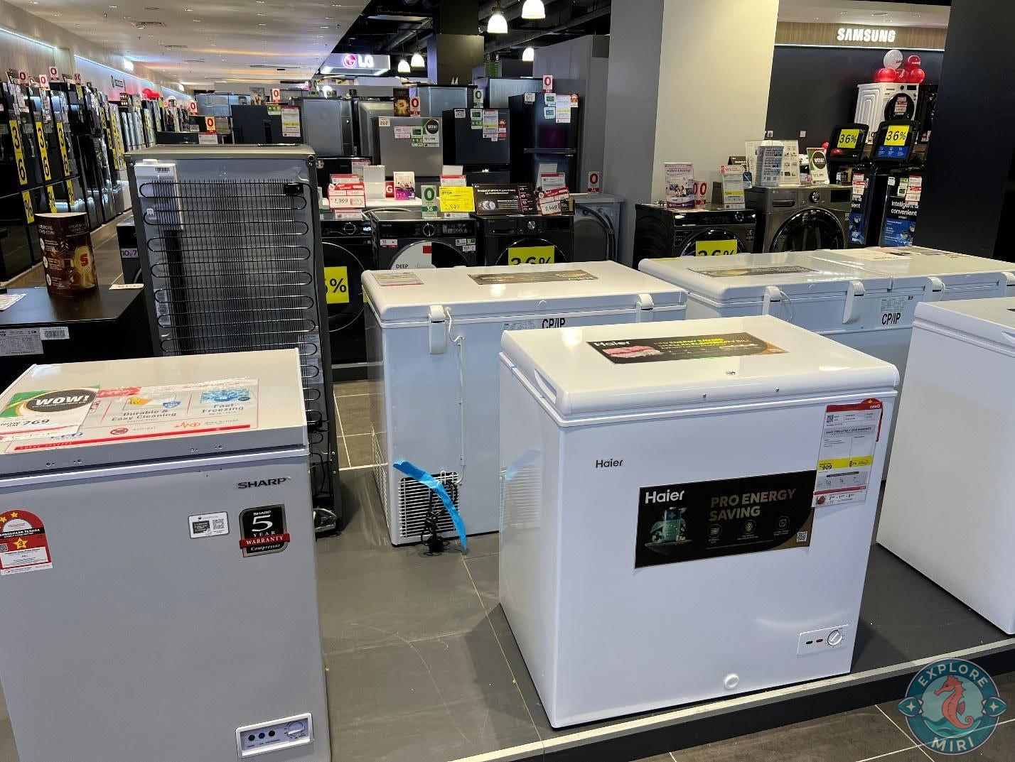 selection of deep freezers