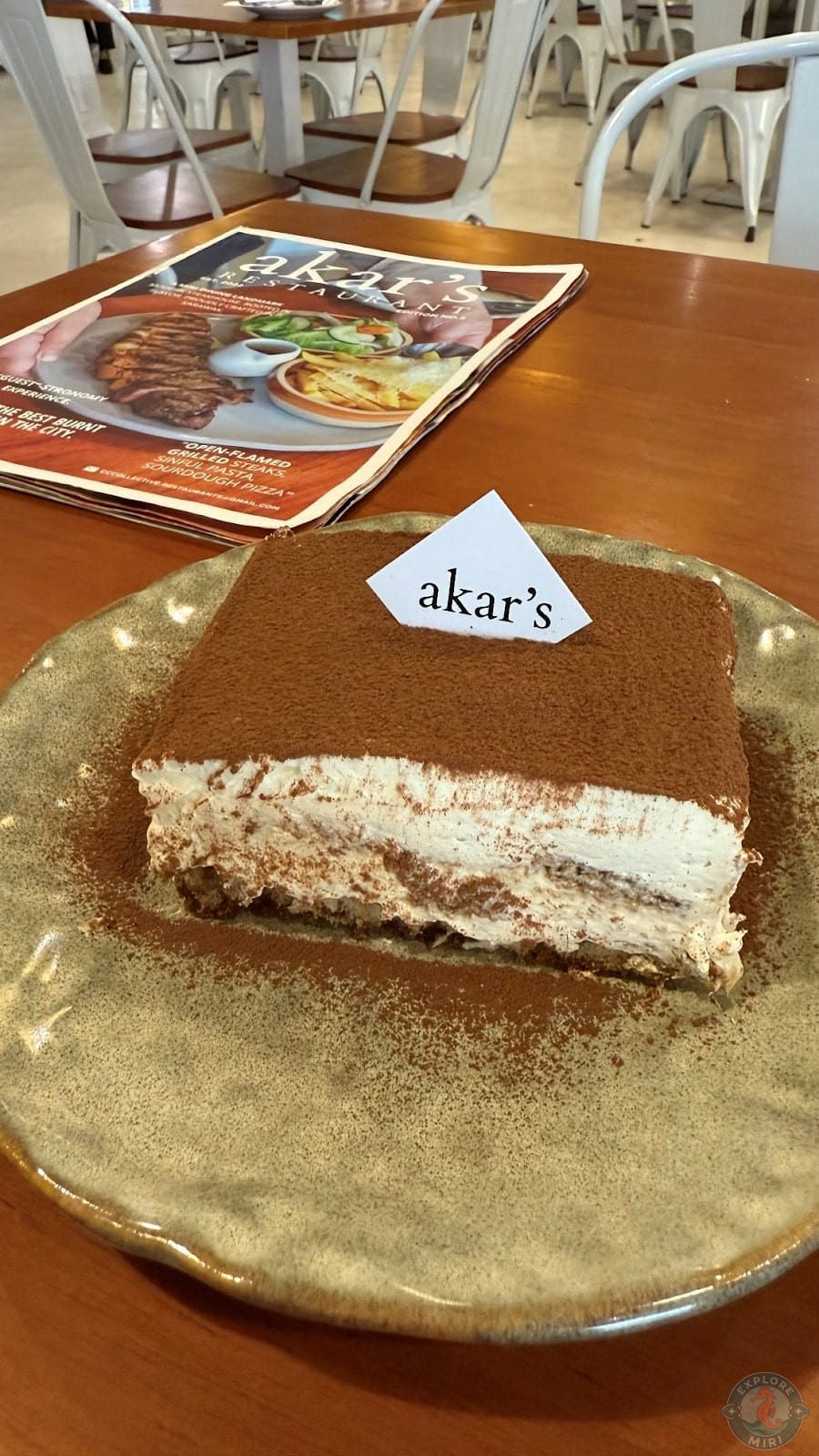 Akar's special creamy tiramisu