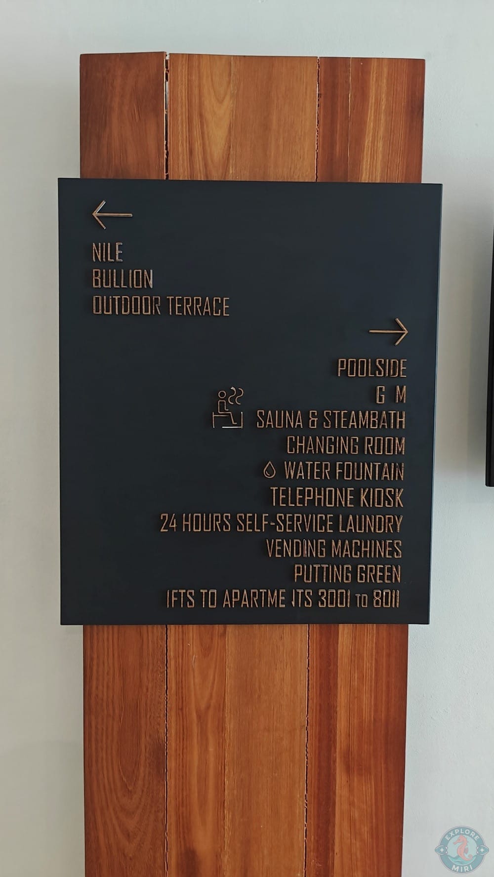 Jinhold Hotel Miri Lift Directory to Swimming Pool and Gym 2