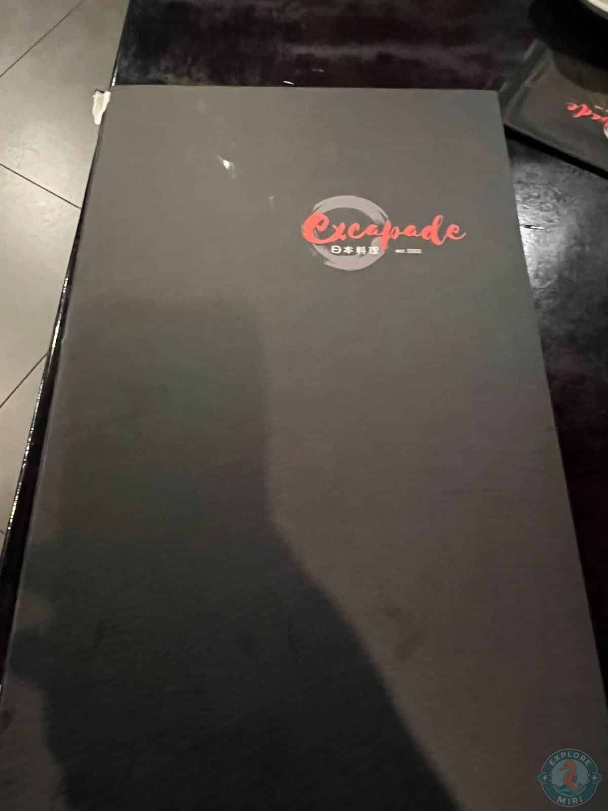 Menu of Excapade Miri