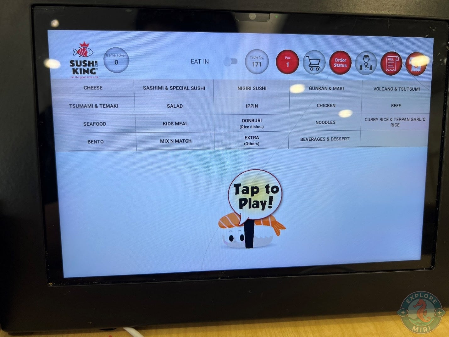 Menu of Sushi King Bintang Megamall