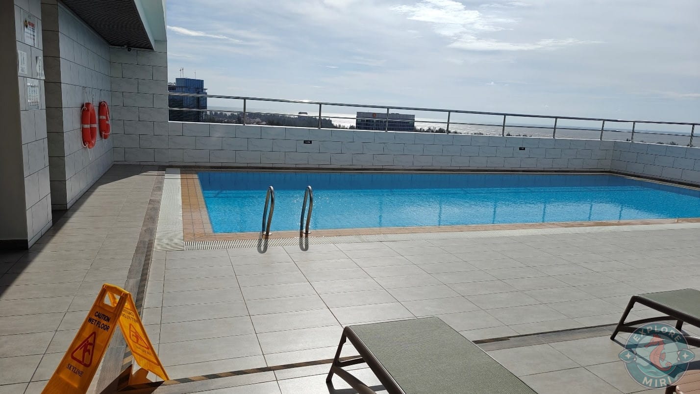 Pool was located on a rooftop