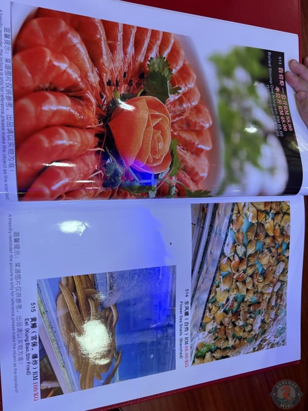 Shrimps, Sea Snails and Eel in kung bao