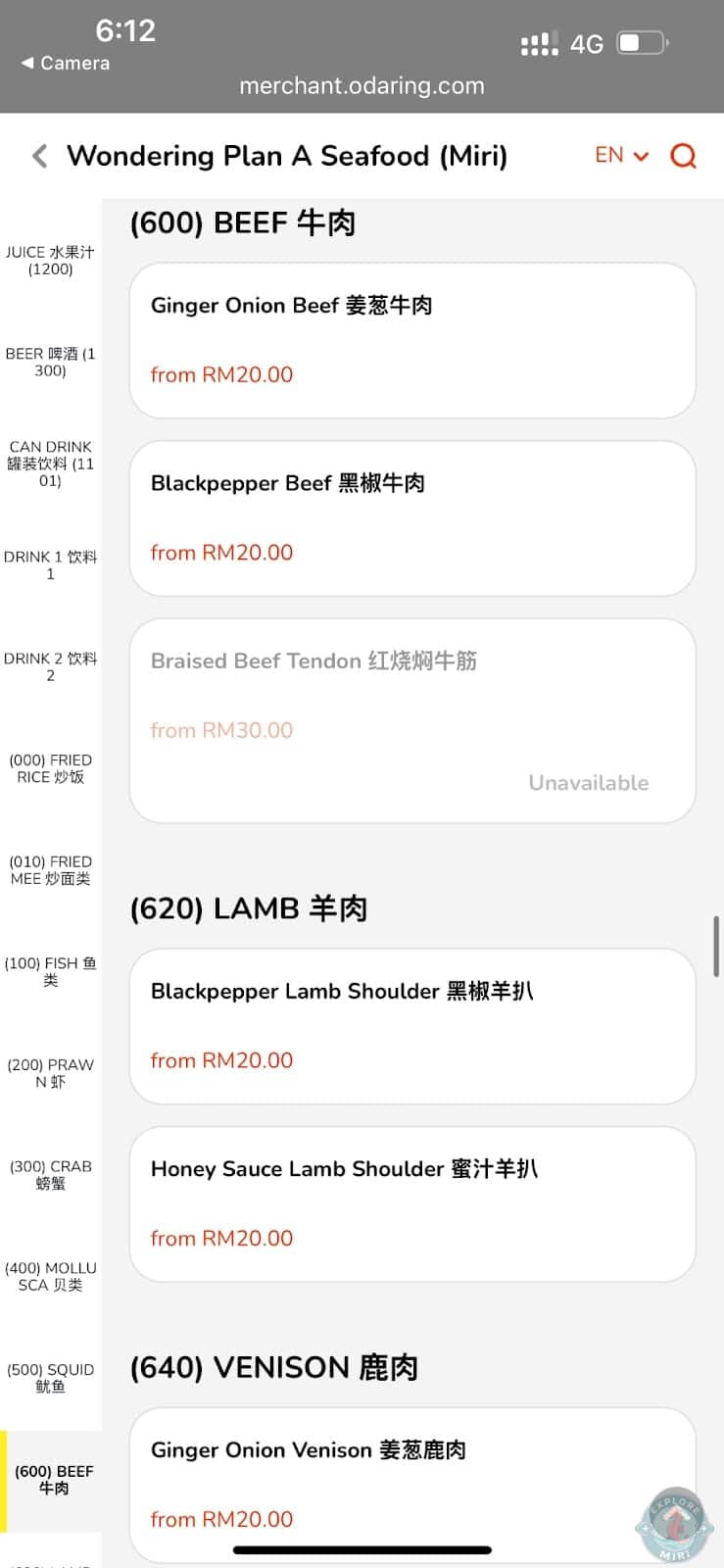 beef, lamb and venison meat