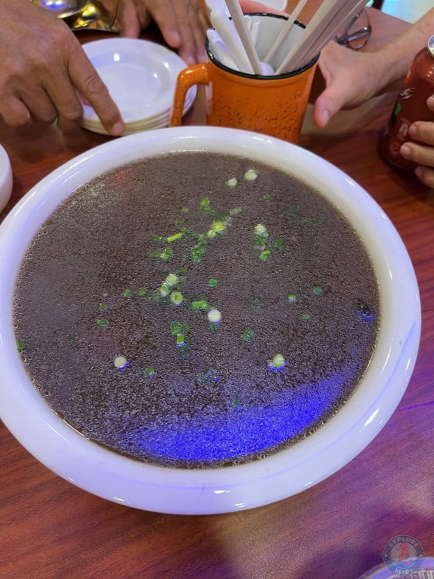 black bean soup with lotus root