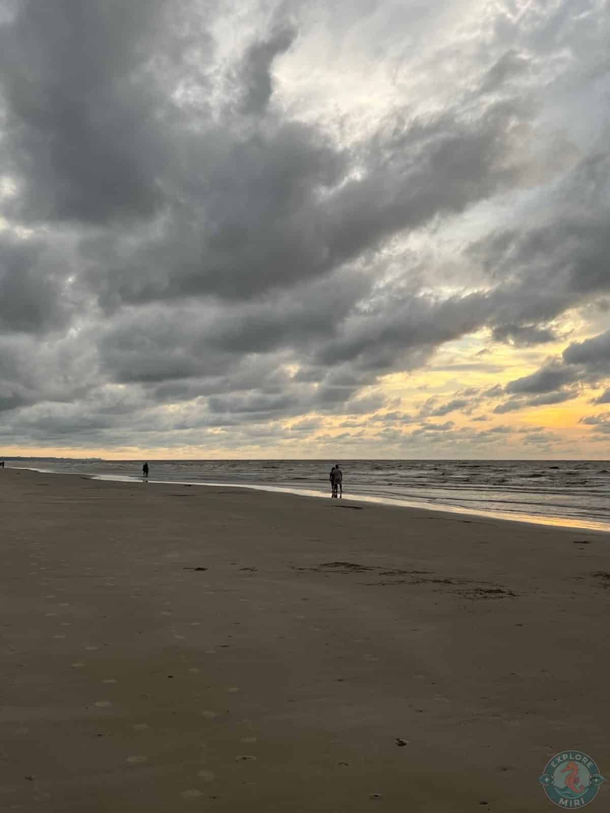 clear and undisturbed stretches of sand with less crowd