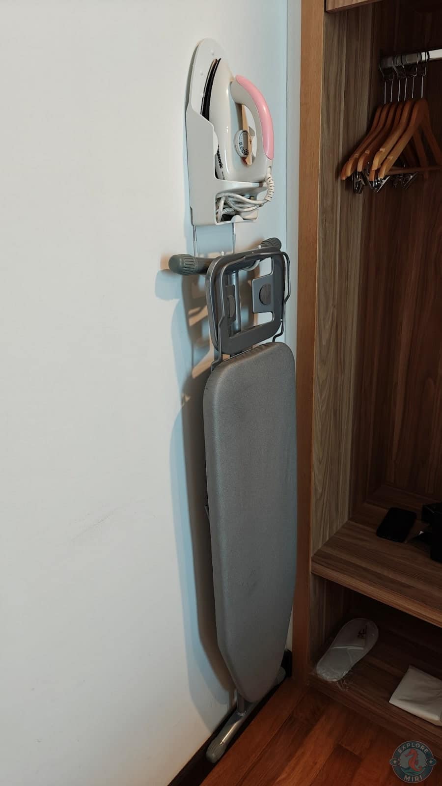 closet also had a ironing table