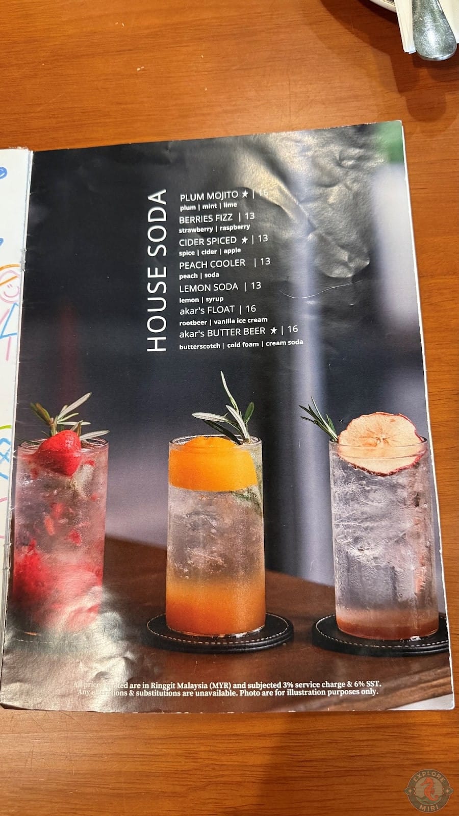 drinks menu