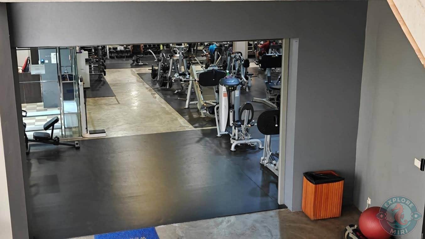 entrance to the strength training area