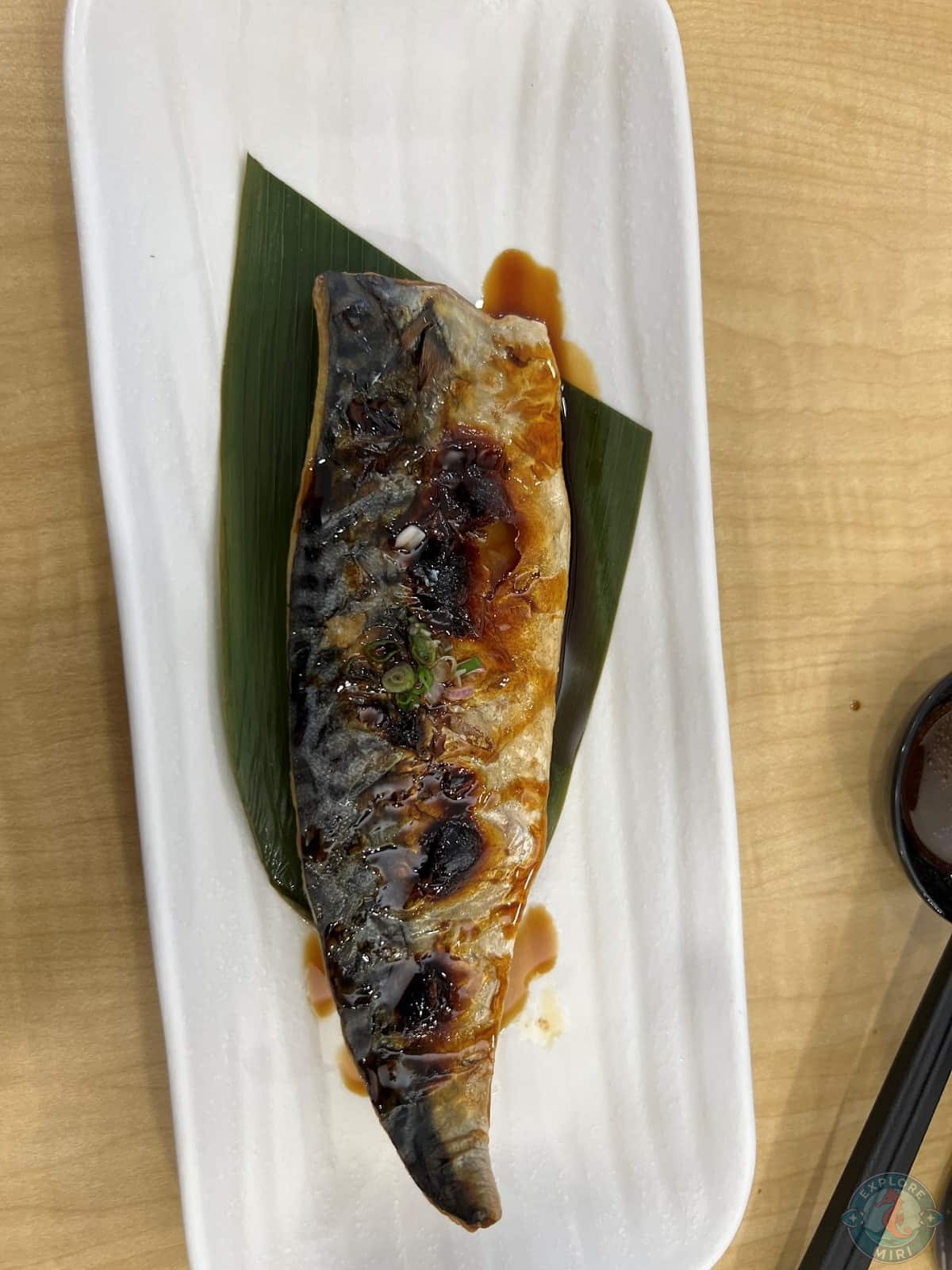 fish teriyaki with charred bits