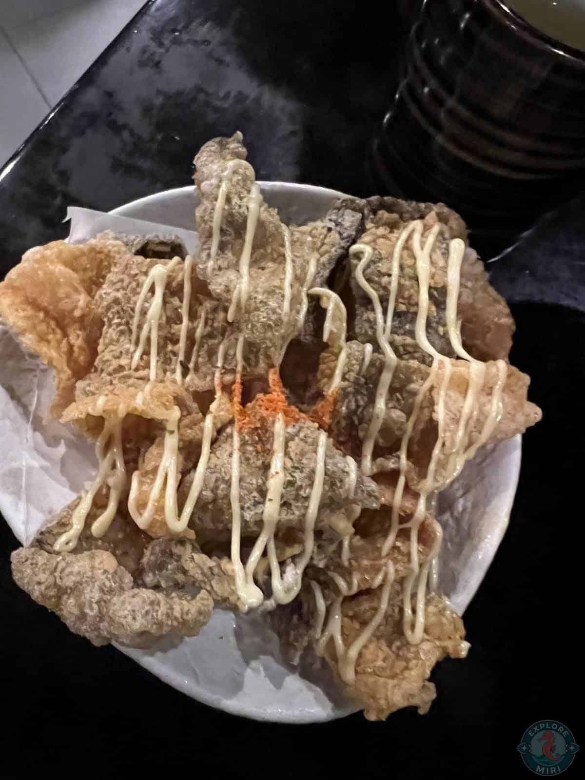 fried salmon skin