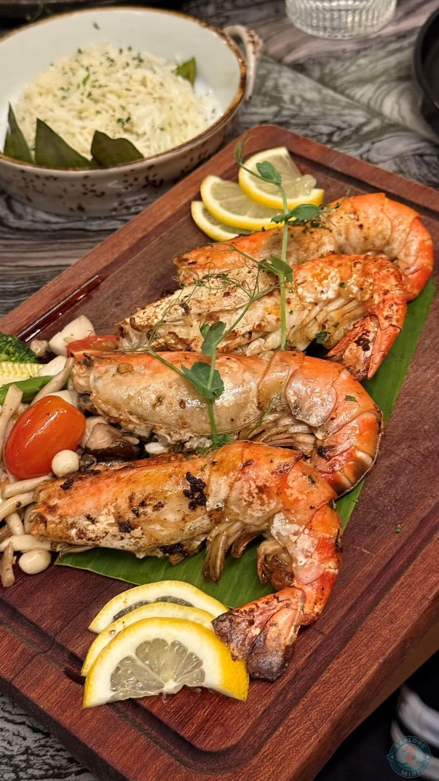 grilled prawns