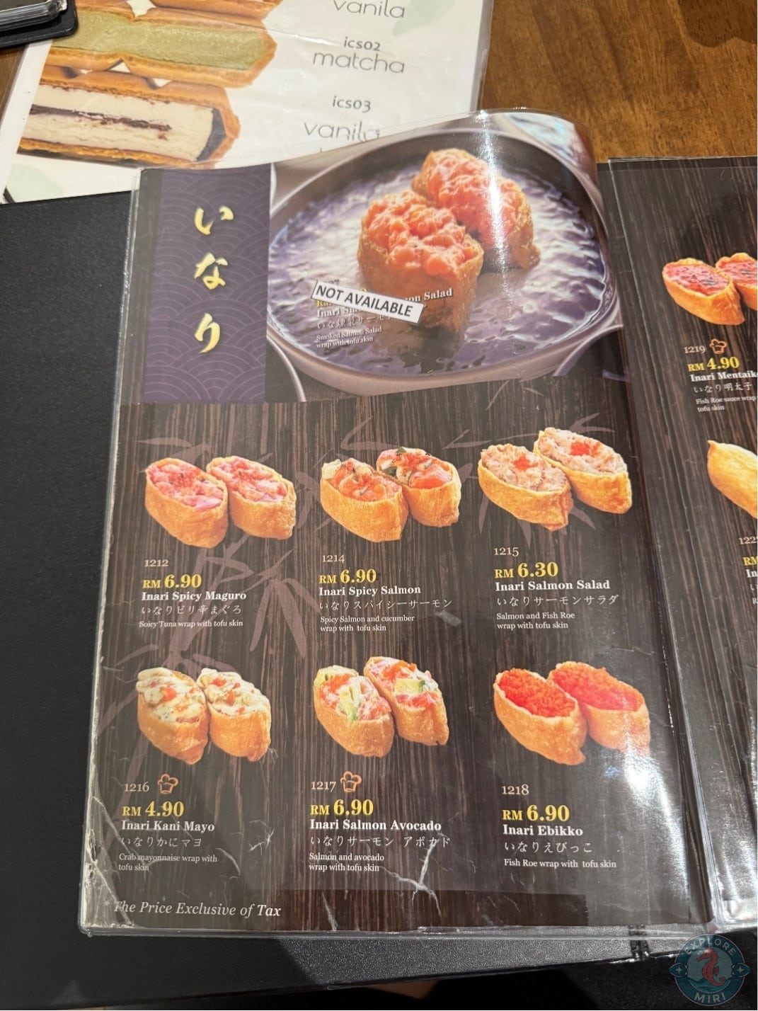 inari sushi menu