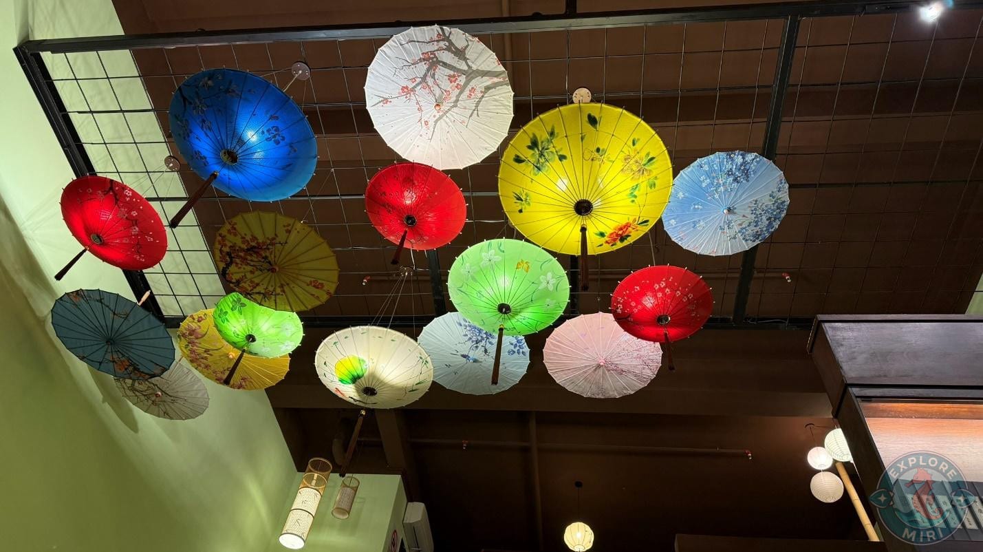 interior of the cafe was both colourful and rustic