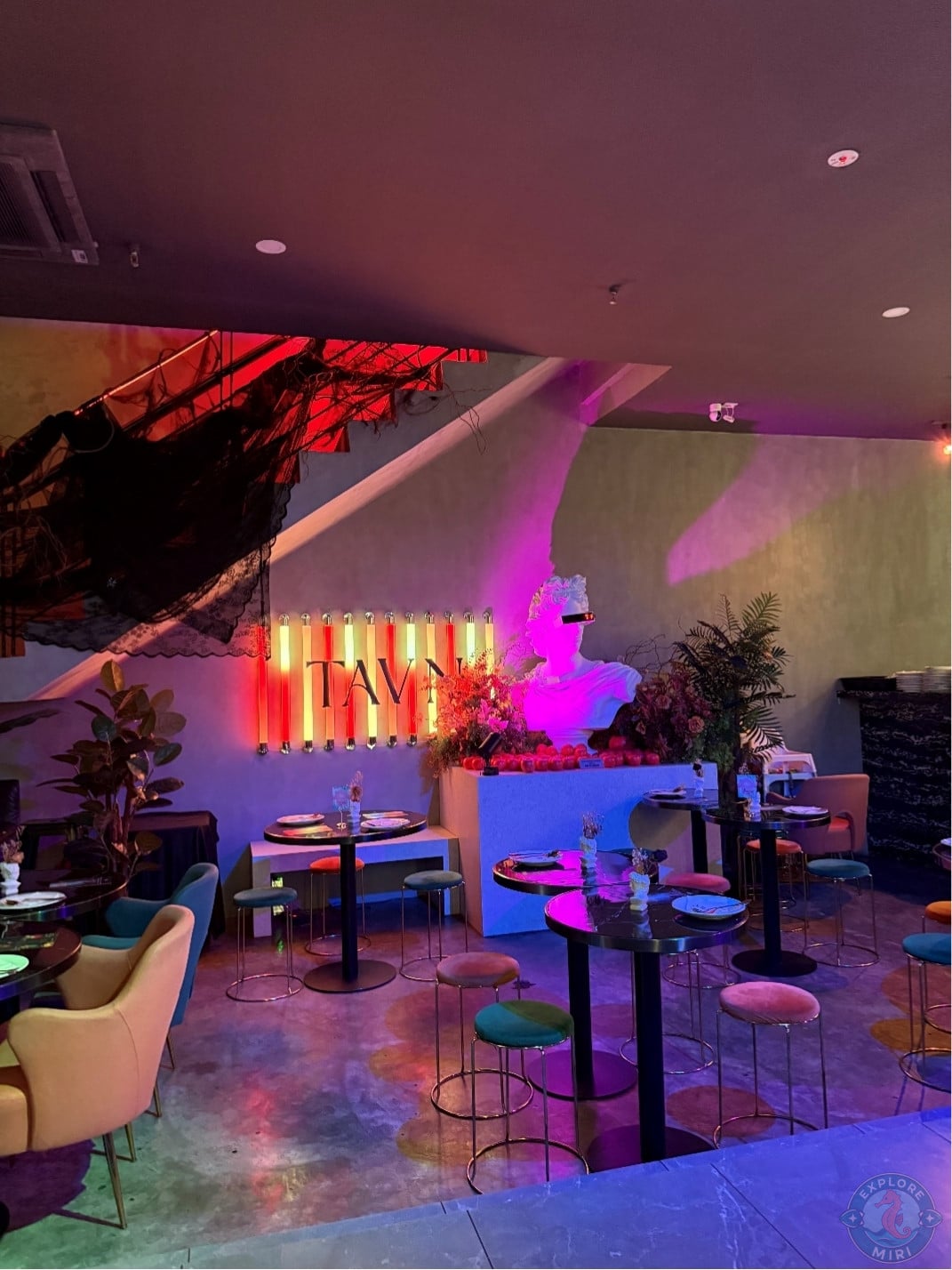 interior was brightly lit and maximalist