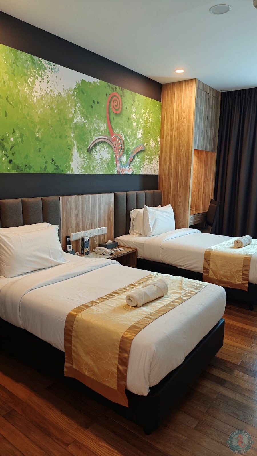 lighting in the room was bright