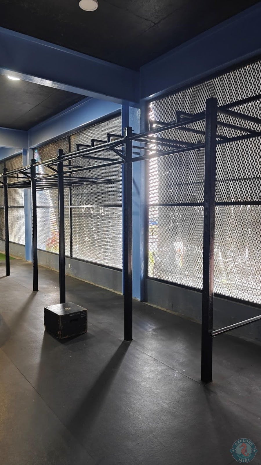 monkey bars and boxing bag bars