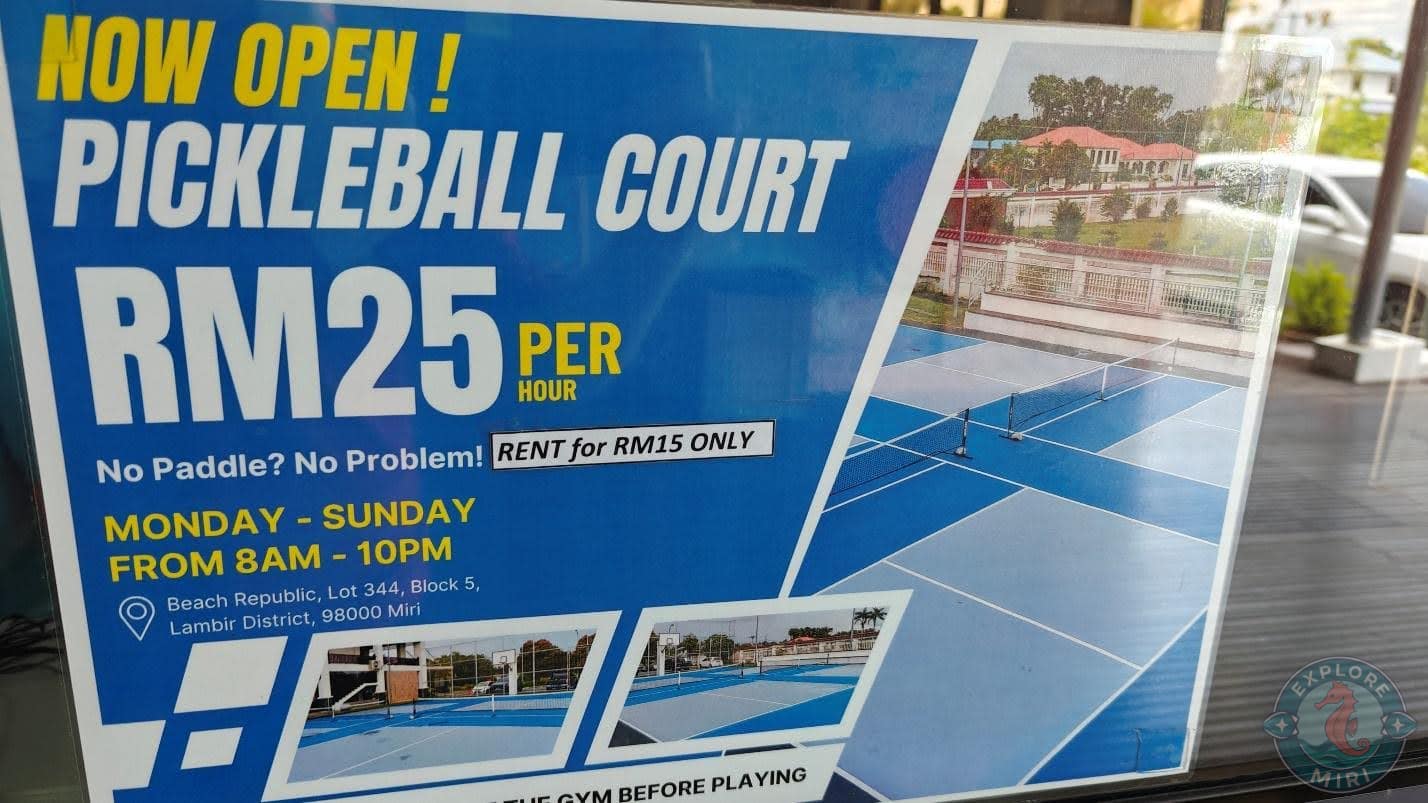 pickleball court was open for RM25 for an hour