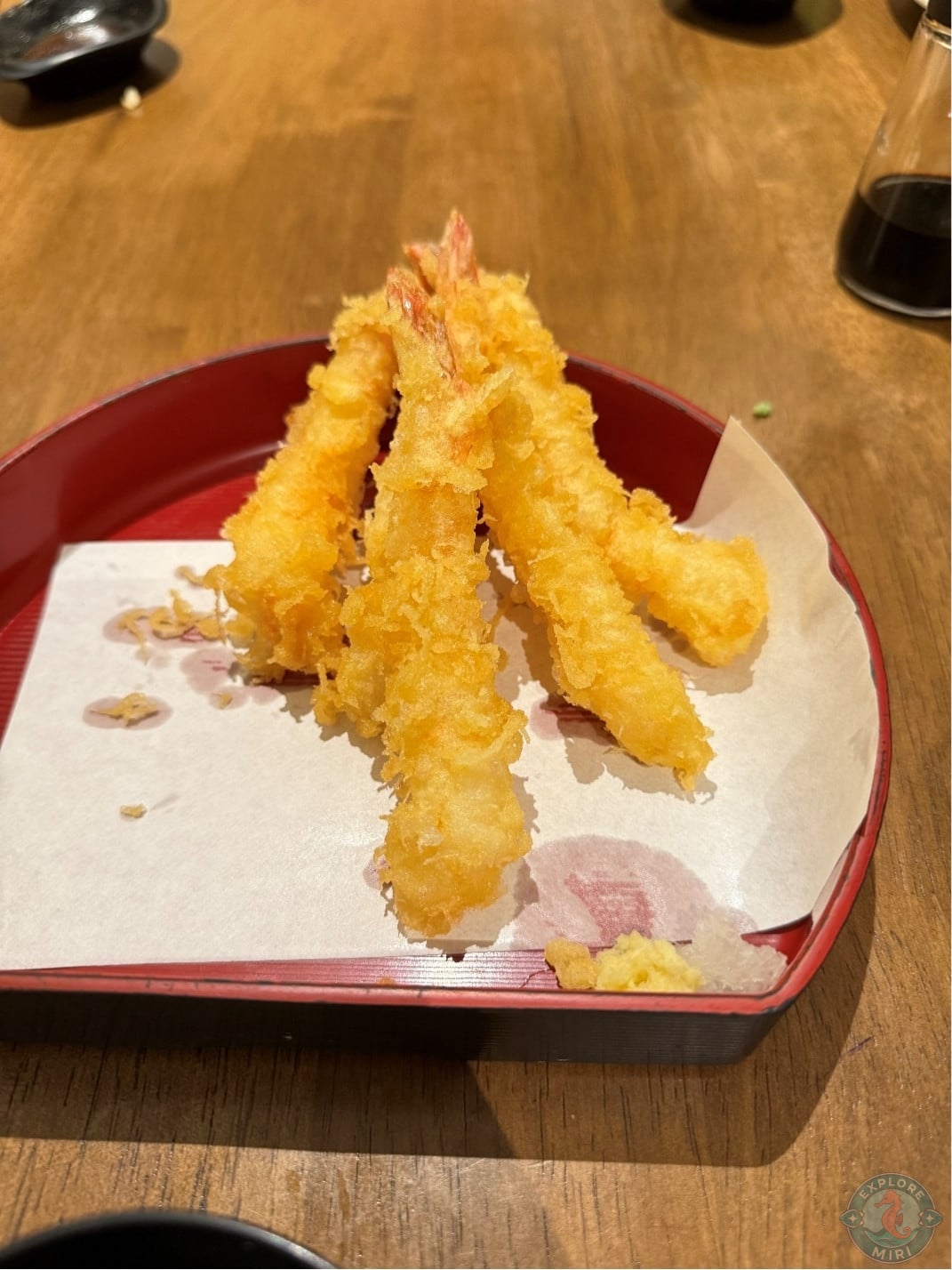 plate of prawn tempura