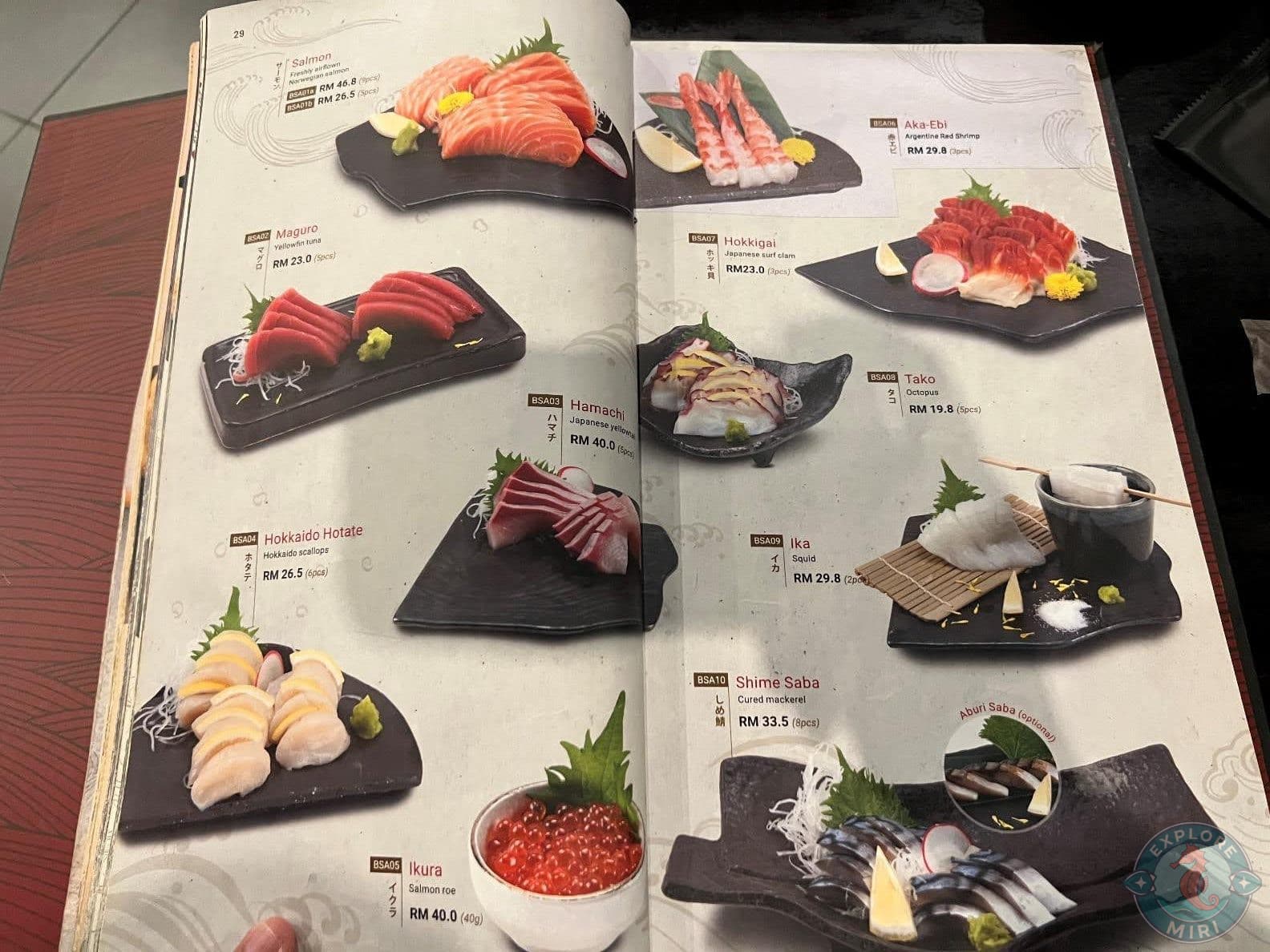 salmon, ebi, Hamachi, saba