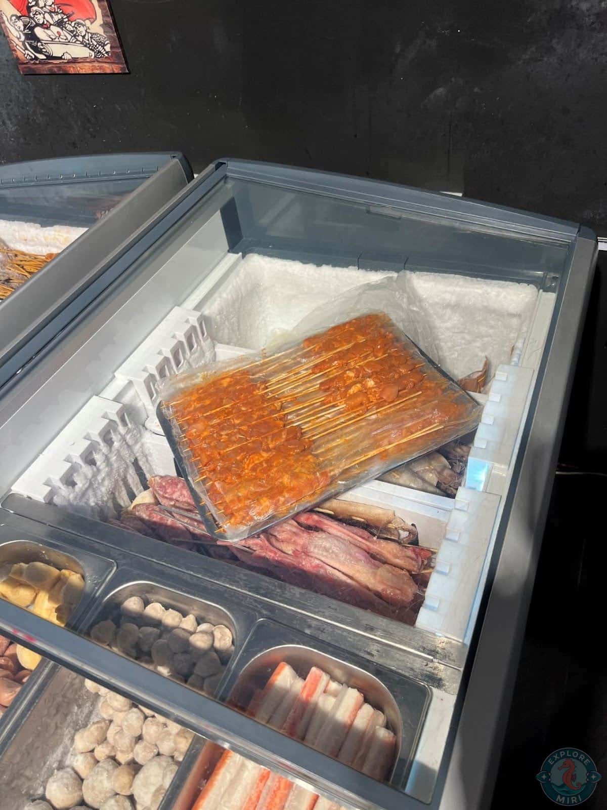 seafood and meat section was also available in the fridges