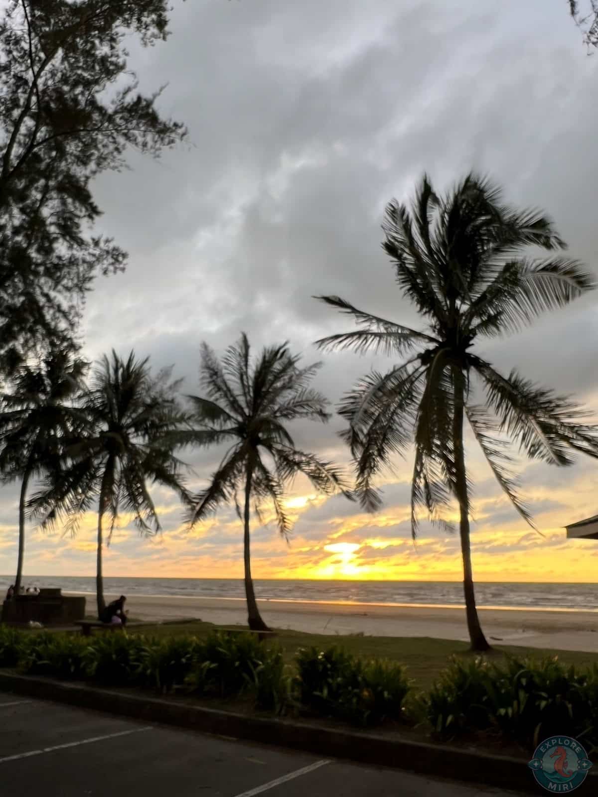 sunset slowly started to set in and changed the sky to orange and yellow tones