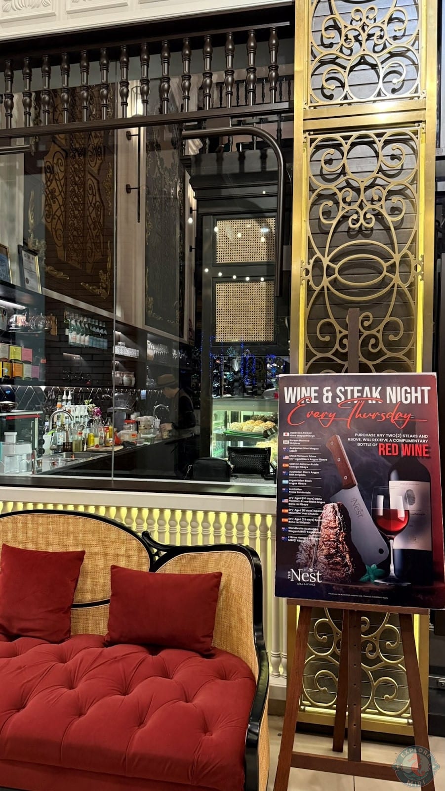 wine and steak night on Tuesdays