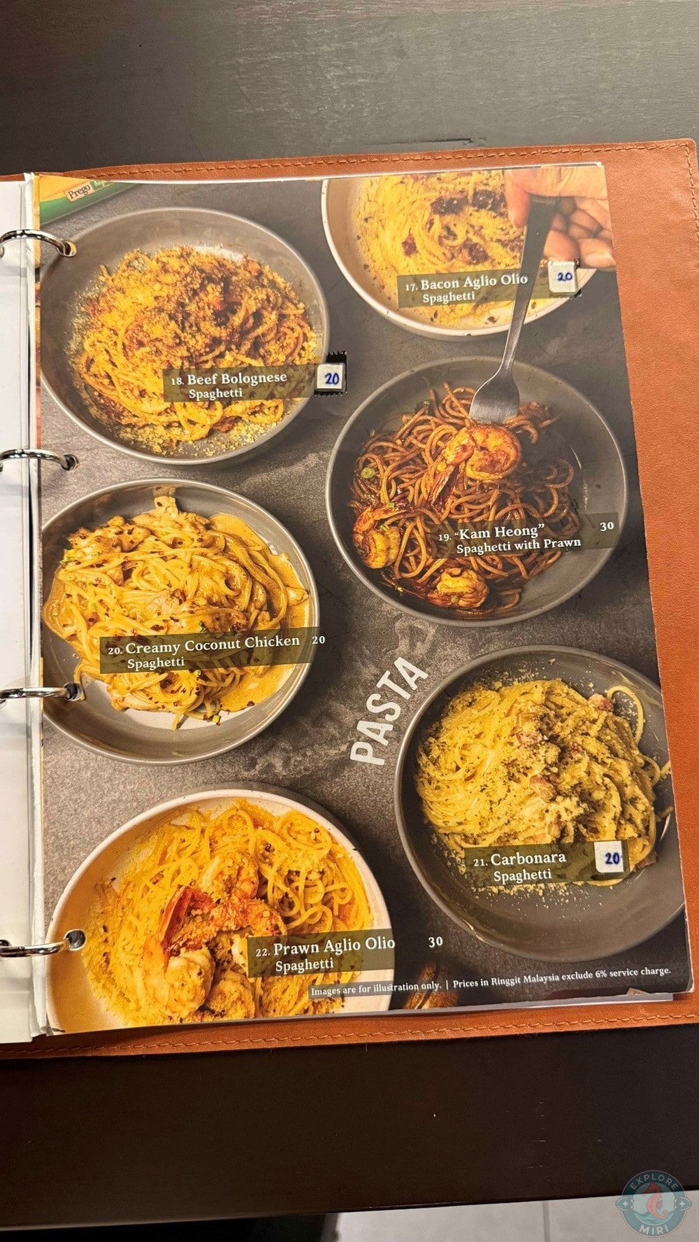 Aperitif Wine Bar Miri Times Square Menu Pasta 16