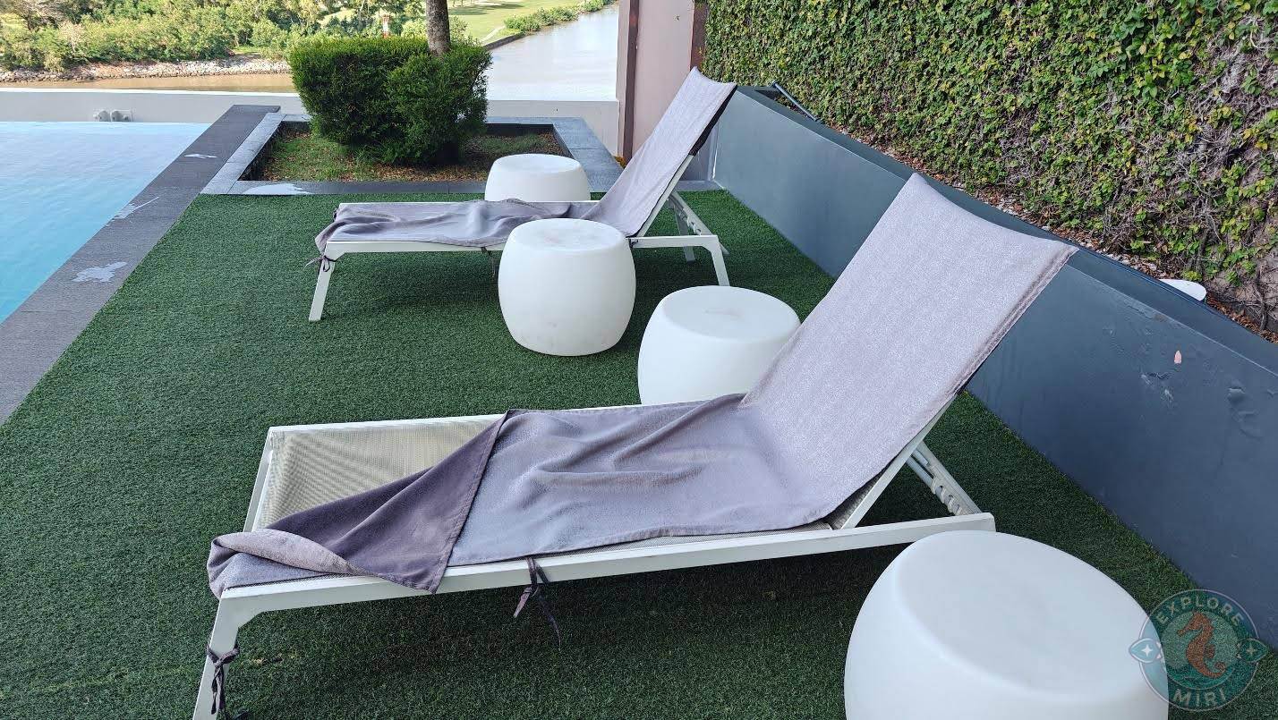 Comfortable sun loungers