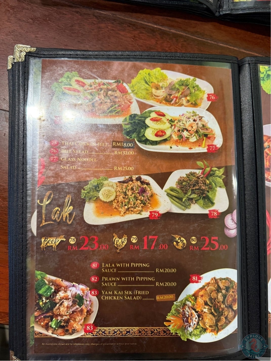 Lak menu