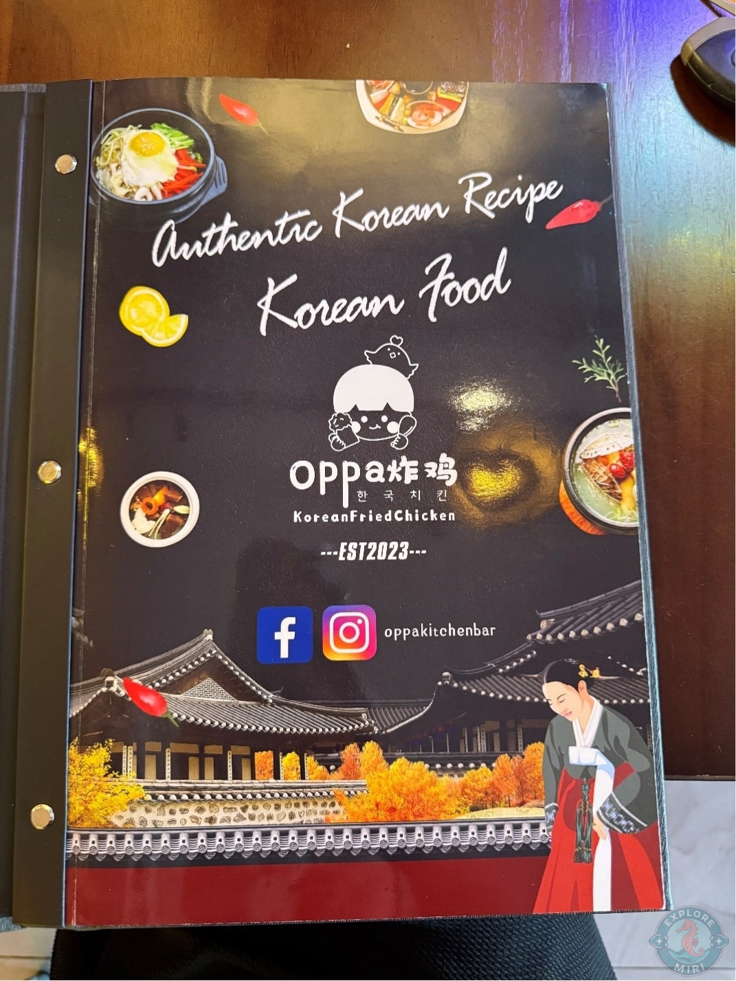 Oppa Kitchen Miri menu