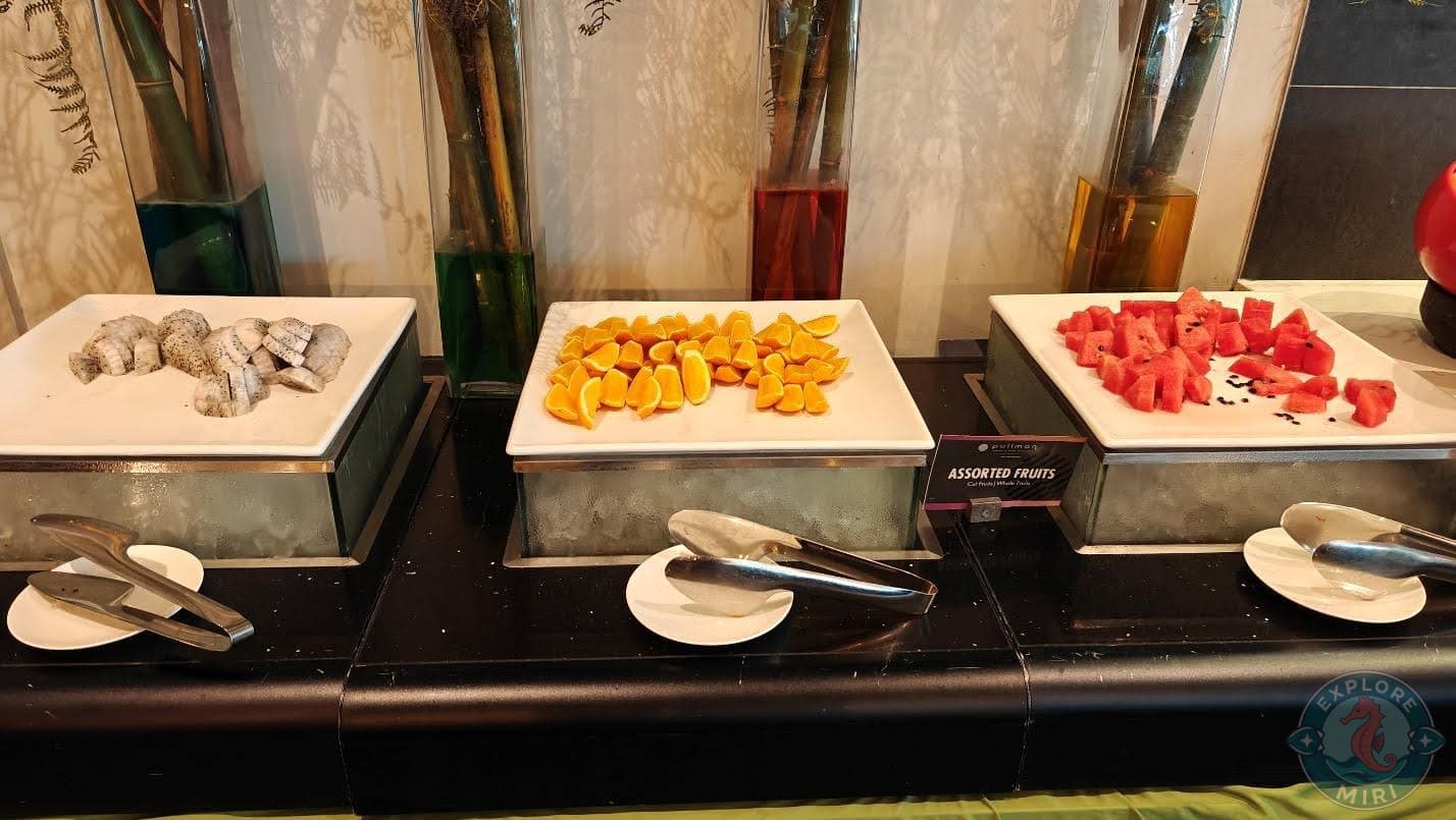 Oranges, dragonfruit and watermelon