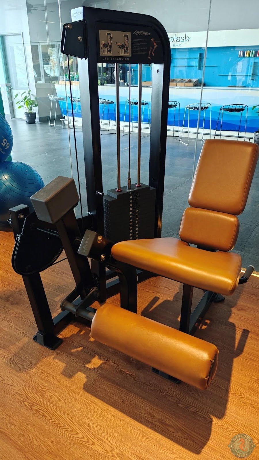 Some of the equipment had images at the top